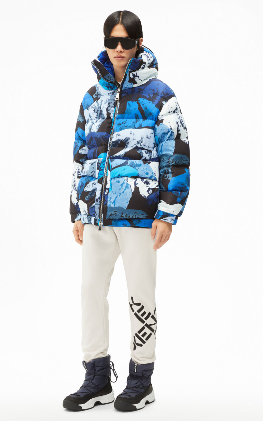 Doudoune Kenzo Homme Polar Bear Noir VQMEZ-1267